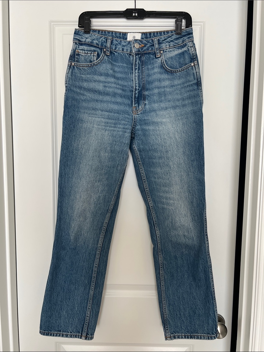 Anine Bing Women's High-Rise Straight-Leg Jeans